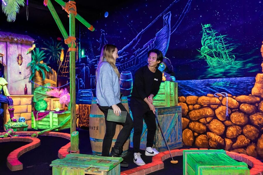 Aloha Amsterdam: 12-Hole Glow-in-the-Dark Mini-Golf - Price and value: what $10 gets you, plus a heads-up
