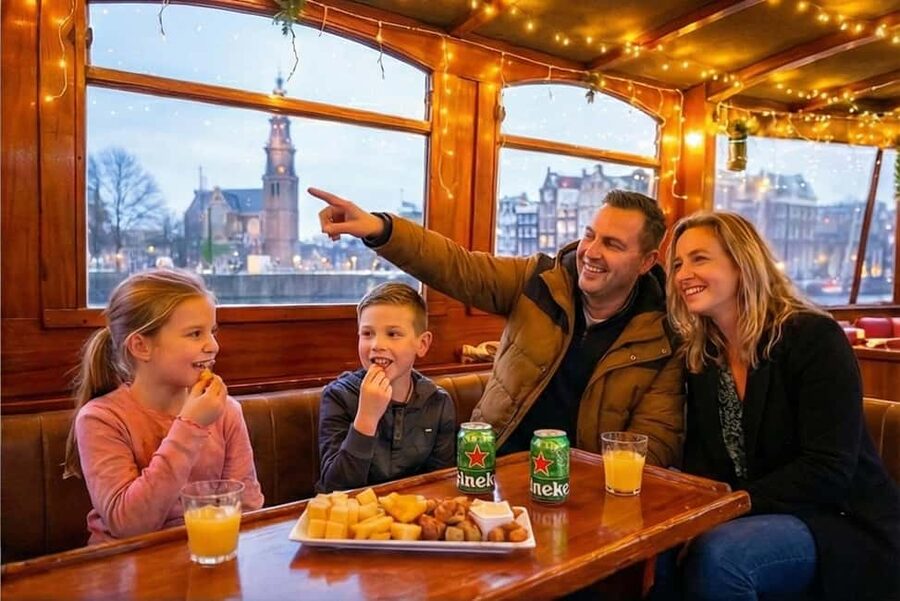 Amsterdam: 90 min Cruise with Local Guide & Unlimited Drinks - The route you will actually see: landmarks and why the passing matters