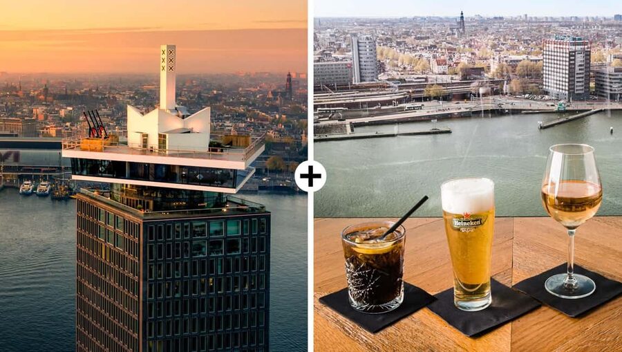 Amsterdam: A'DAM Lookout Entry Ticket with 1 drink - The interactive exhibition and audio tour, how it keeps you oriented