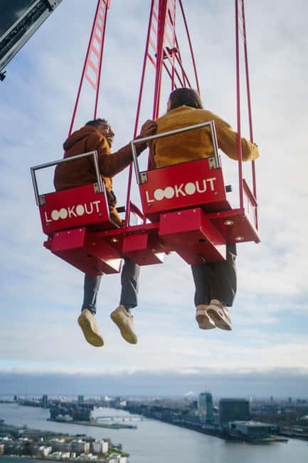 Amsterdam: A'DAM Lookout Entry Ticket with 1 drink - Optional thrills, Over the Edge swing and the VR ride