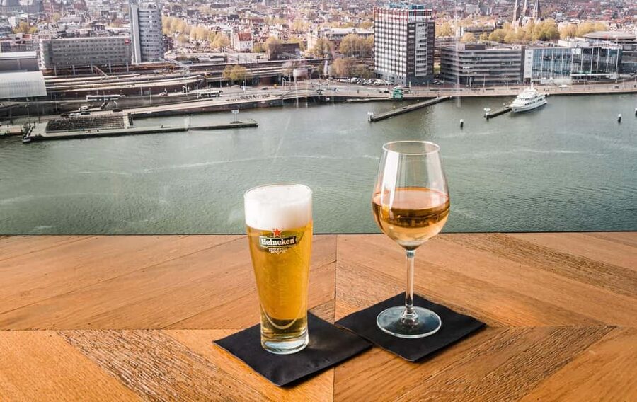Amsterdam: A'DAM Lookout Entry Ticket with 1 drink - The views you’re really paying for, canals, port, and polder fields