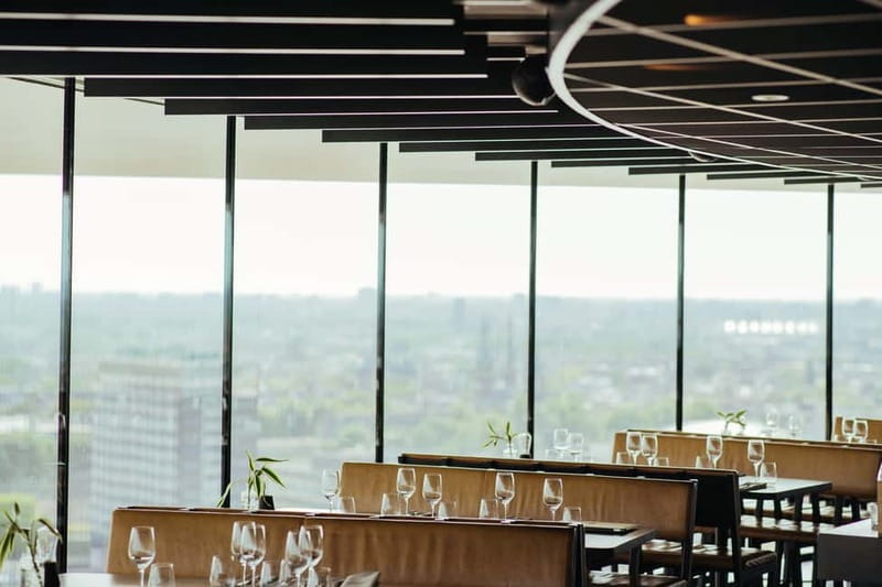Amsterdam: A'DAM Lookout with Revolving Restaurant Moon - How the day usually flows: lookout first, then your meal (or reverse)