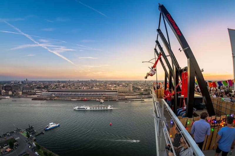 Amsterdam: A'DAM Lookout with Revolving Restaurant Moon - Optional thrills: Over The Edge and the Amsterdam VR ride
