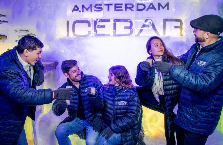 Amsterdam: Canal Cruise and Entrance to Xtracold Icebar - The Anne Frank area and Skinny Bridge from the water: a different way to frame the city
