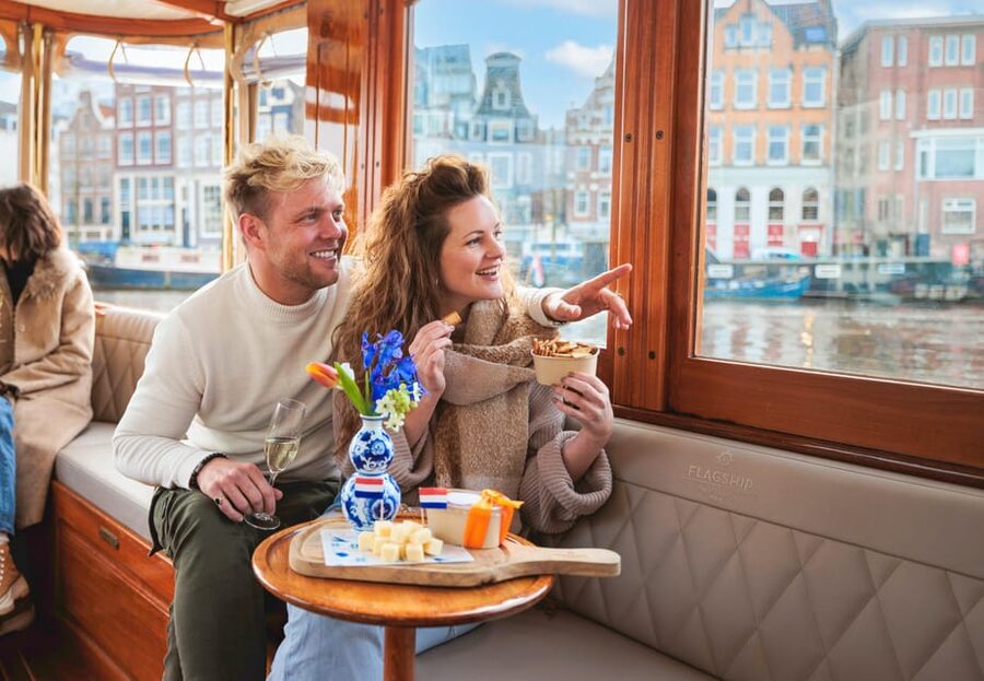 Amsterdam: Canal Cruise with Bubbles & Bites - The Route: Golden Age Canals to Skinny Bridge, With Landmark Photos Along the Way
