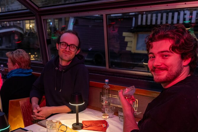 Amsterdam Evening Cocktail Cruise with snacks - Comfort on Board: Warm Enclosure, Restroom, WiFi, and Cold Windows
