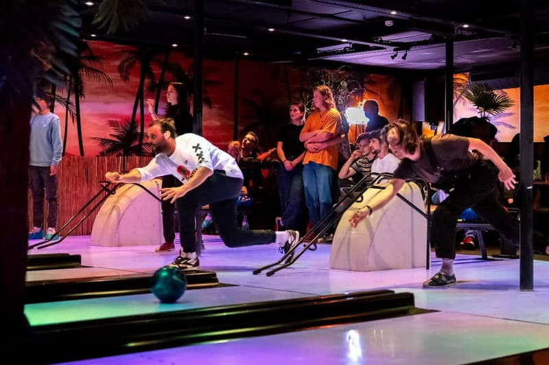 Amsterdam: LED Bowling Experience - White Lanes And Black Light: What Makes The LED Bowling Work