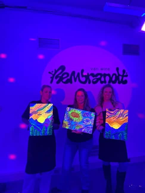 Amsterdam: Paint and Sip in the Dark at Rembrandt van Wine - Drinks and your plan for the rest of the evening