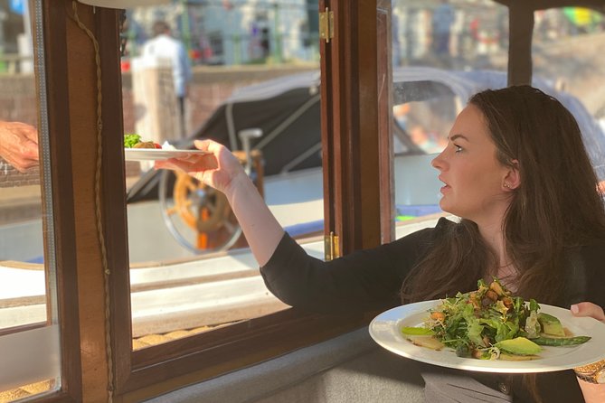 Amsterdam Private Dinner Cruise incl Drinks & 2-course Dinner 2hr - A 2-hour private dinner cruise that skips the street-crowd stress