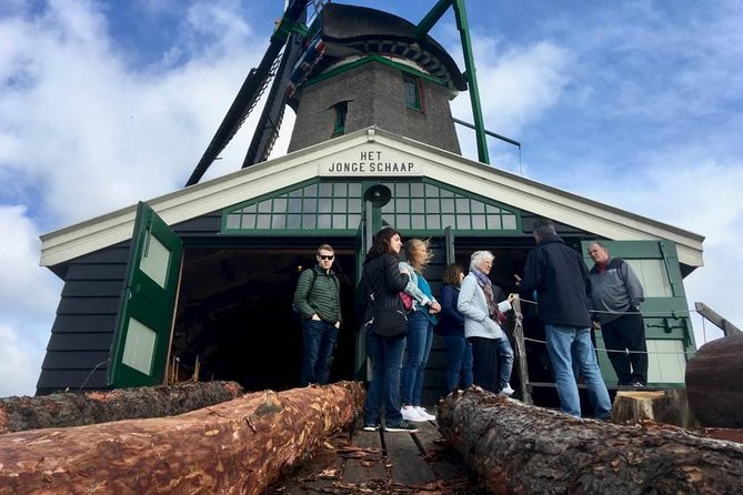 Amsterdam private tour to windmills, cheese farm and villages - Zaanse Schans: the windmill stop that feels like an old factory