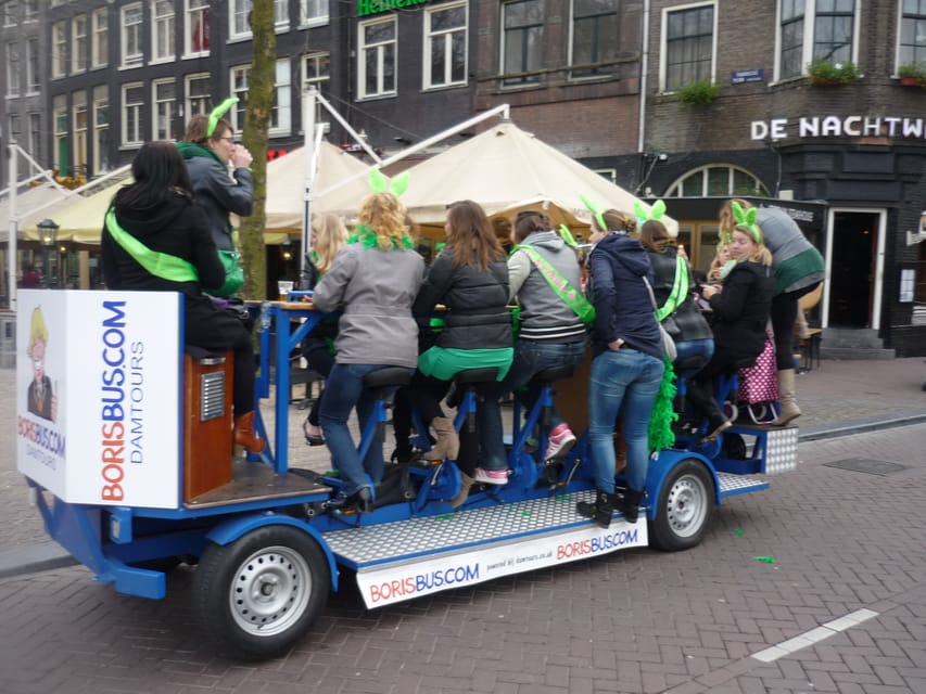 Amsterdam: Shared Party Bike Tour with Beer - Riding Logistics: Pedalpub Capacity and Group Size Reality