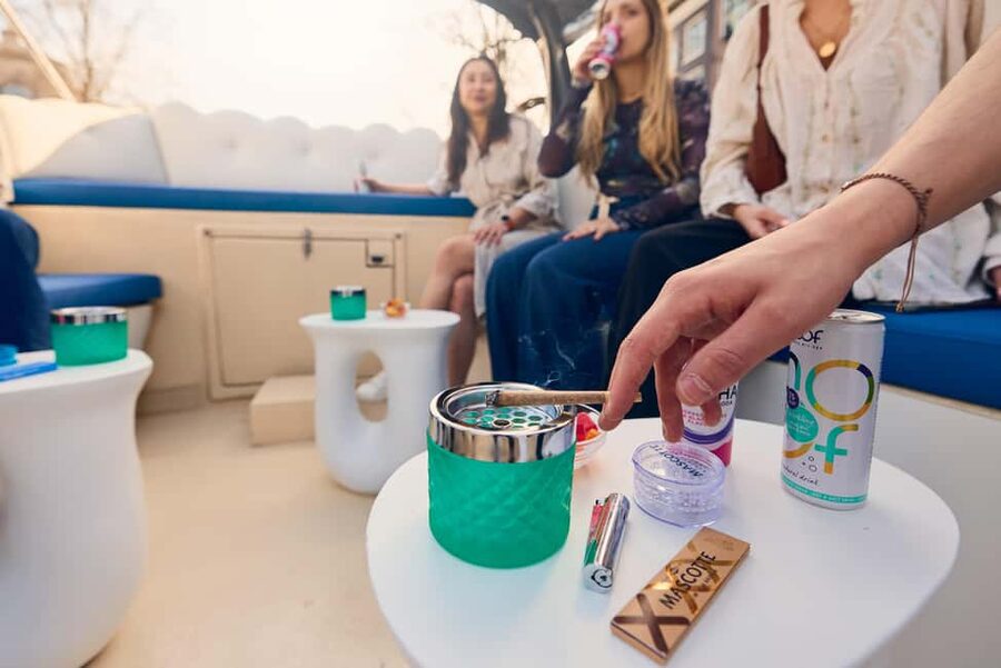 Amsterdam: Smoke & Cruise on covered Cannabis Boat With Bar - FAQ