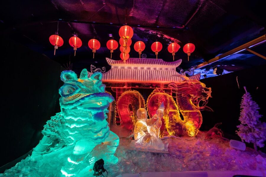 Biddinghuizen: Dutch Ice Sculpture Festival Entry Ticket - Photo tips for crowded ice hall walkways and tall sculpture views