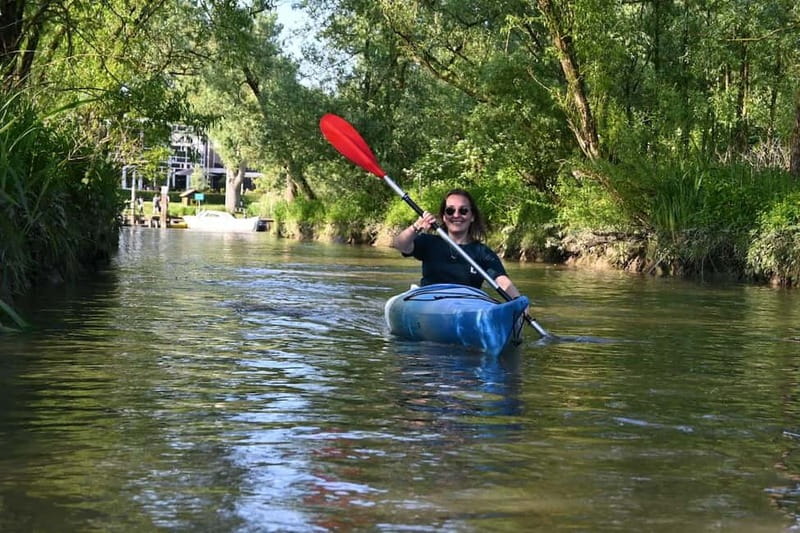Biesbosch: Kayak Rental with Route Map and Life Jacket - Getting Set Up at DRIJF Dordrecht: Map, Life Jacket, and Waterproof Barrel
