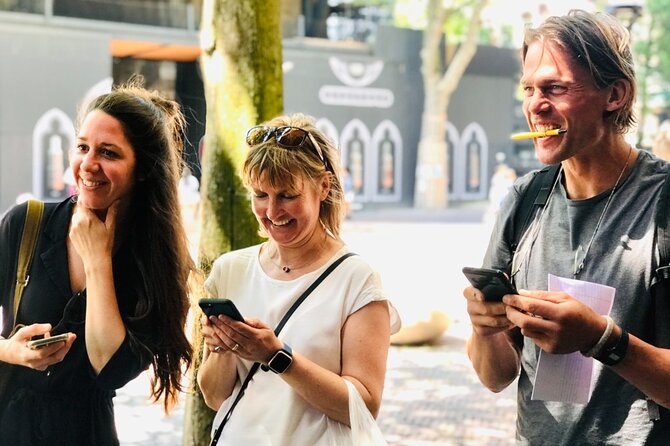 Discover Leiden with a self-guided Outside Escape city game tour! - The walk from Beestenmarkt to Burgsteeg 14, stop by stop