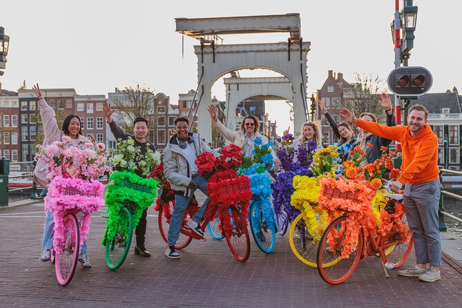 Explore Amsterdam canals on iconic Flower Bikes - The route you ride, stop by stop
