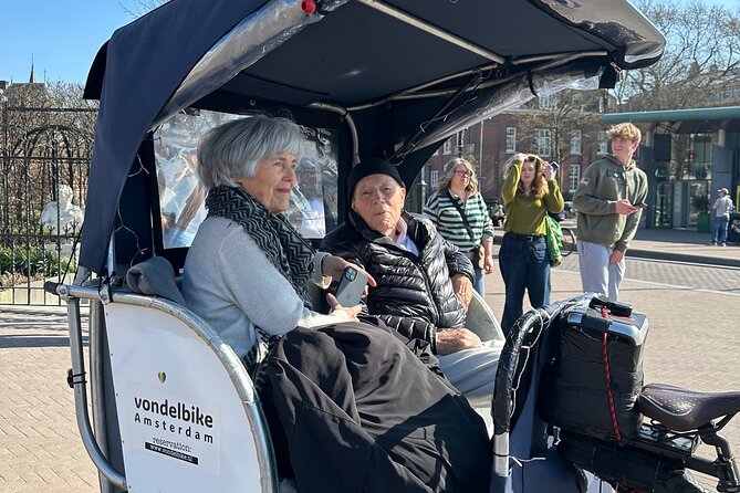 Explore Amsterdam in 75 Minutes – Pedicab Rickshaw City tour - Price and Value for a Private Up to 2 Group
