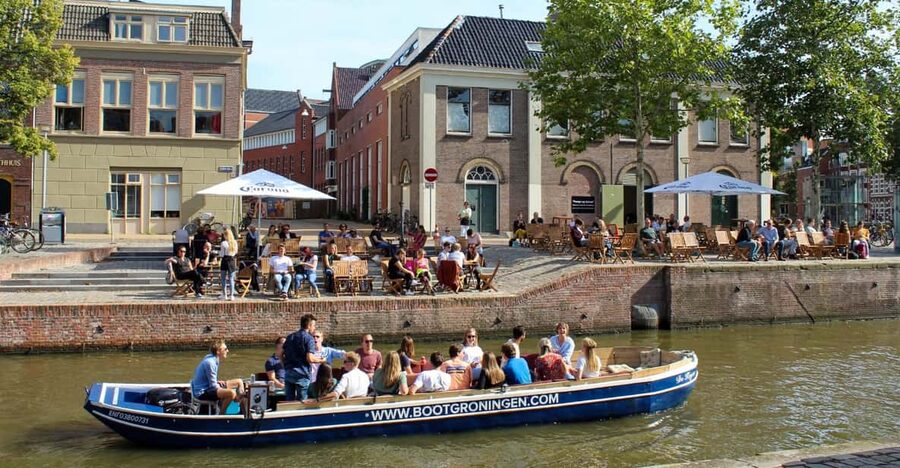 Groningen: Open Boat City Canal Cruise - Martinitoren: the Groningen skyline moment