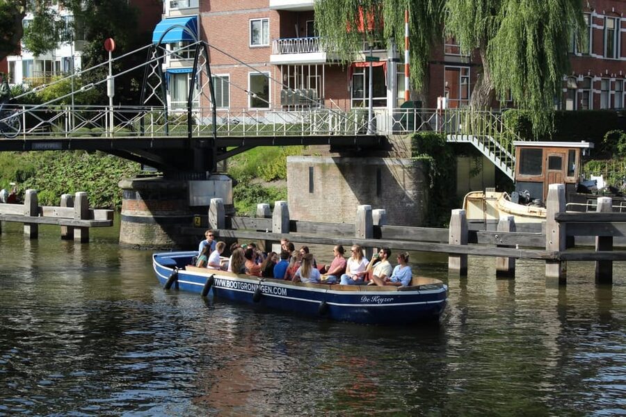 Groningen: Open Boat City Canal Cruise - Westerhaven (Old Museum area): the city’s water-facing face