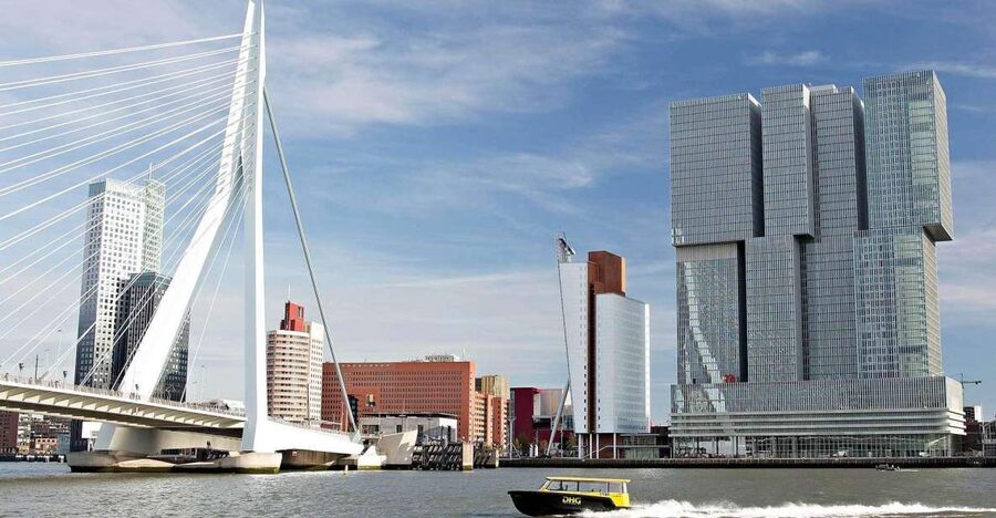 Rotterdam: De Rotterdam, Cube Houses, Watertaxi and Markthal - Markthal: Horn of Plenty, Archaeology, and a Meet-and-Taste Bite