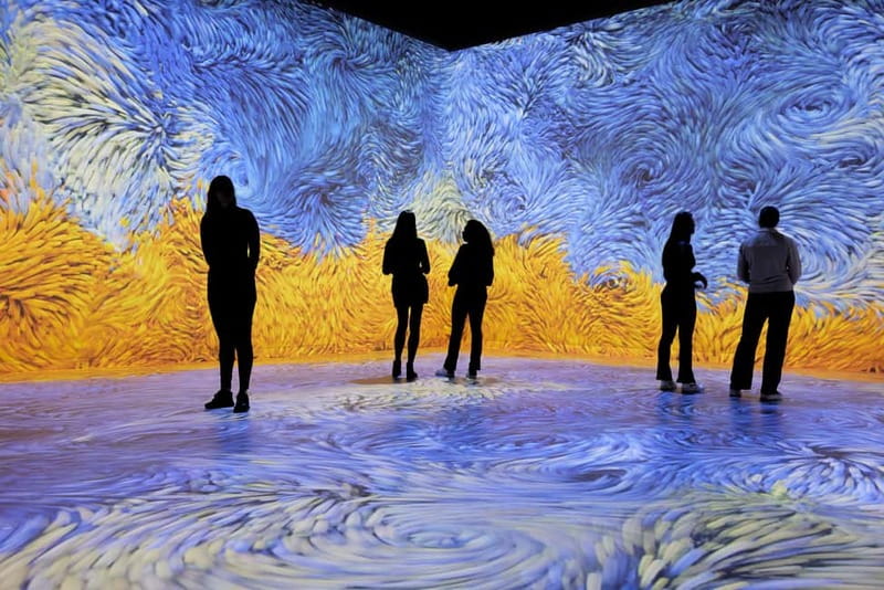 Rotterdam: "Remastered" Digital Art Audiovisual Experience - Waterfall Entrance to Blackout Alley and the Bosch Creatures
