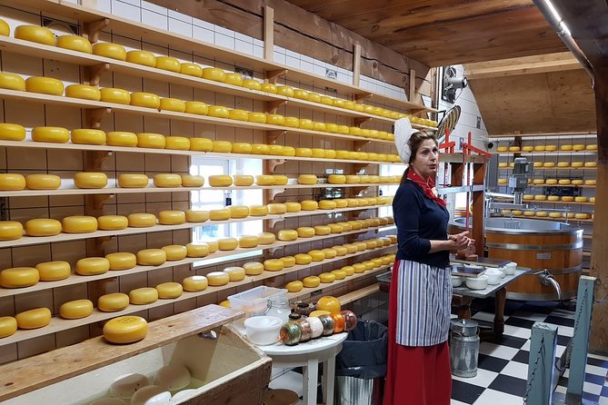 Zaanse Schans and Volendam Private Tour – Clogs, Cheese and More - Stop 3 at Jacobs Hoeve by Henri Willig: Jersey Cows, Automated Milking, and Cheese Tasting